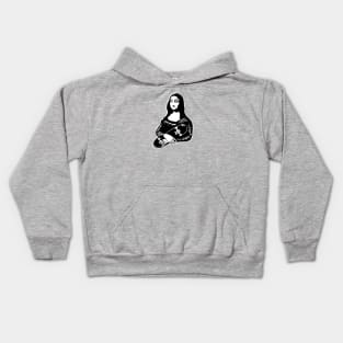 Mona Lisa Love Skateboard Kids Hoodie